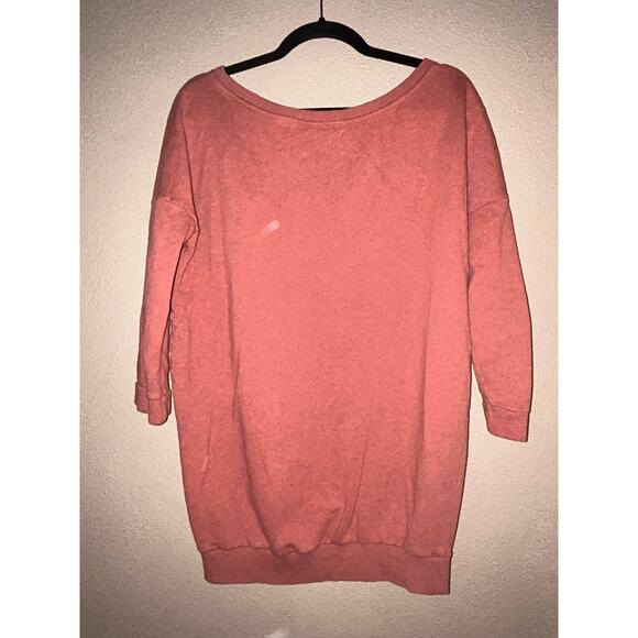 Humanoid Downtown Baddie VSCO Alt  Mauve Button Pocket 3/4 Sleeves Sweatshirt - Picture 5 of 5